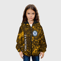 Куртка с капюшоном детская ЧЕЛСИ Абстракция, цвет: 3D-черный — фото 2