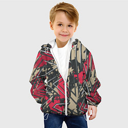Куртка с капюшоном детская Камуфляжный паттерн, цвет: 3D-белый — фото 2