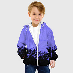 Куртка с капюшоном детская КРАСИВЫЕ НЕОНОВЫЕ БРЫЗГИ КРАСКИ, цвет: 3D-белый — фото 2