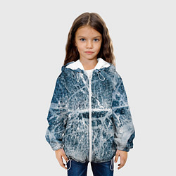 Куртка с капюшоном детская Потрескавшийся лед, цвет: 3D-белый — фото 2
