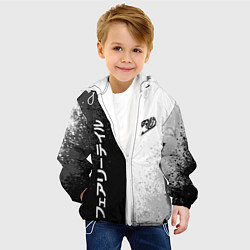 Куртка с капюшоном детская FAIRY TAIL BLACK AND WHITE LOGO, цвет: 3D-белый — фото 2