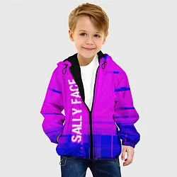 Куртка с капюшоном детская Sally Face Glitch Text Effect, цвет: 3D-черный — фото 2