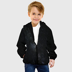 Куртка с капюшоном детская Лонгслив Звезды и космос, цвет: 3D-черный — фото 2
