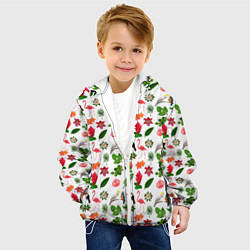 Куртка с капюшоном детская TEXTURE OF EXOTIC FLORA AND FAUNA, цвет: 3D-белый — фото 2