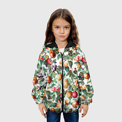 Куртка с капюшоном детская Летний Фруктовый Сад, цвет: 3D-черный — фото 2