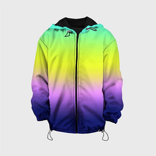Детская куртка Разноцветный размытый фон градиент / 3D-Черный – фото 1