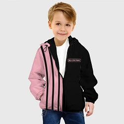 Куртка с капюшоном детская BLACKPINK HALF BLACK-PINK MINI LOGO, цвет: 3D-черный — фото 2