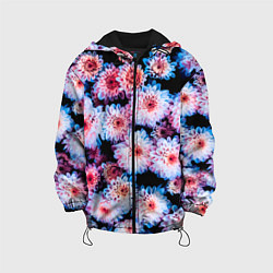 Куртка с капюшоном детская My Flowers, цвет: 3D-черный