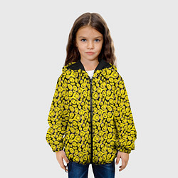 Куртка с капюшоном детская Деление смайликов, цвет: 3D-черный — фото 2