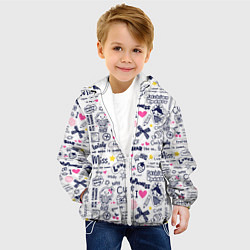 Куртка с капюшоном детская HAPPINESS TO LOVE, цвет: 3D-белый — фото 2