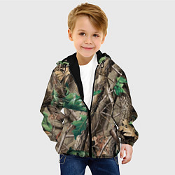 Куртка с капюшоном детская КАМУФЛЯЖ ЛЕСНОЙ, цвет: 3D-черный — фото 2