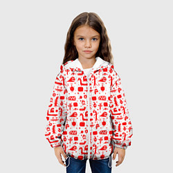 Куртка с капюшоном детская RED MONSTERS, цвет: 3D-белый — фото 2