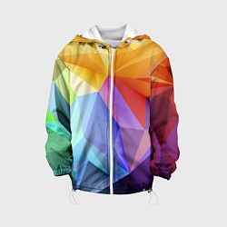 Куртка с капюшоном детская Зд радуга, цвет: 3D-белый