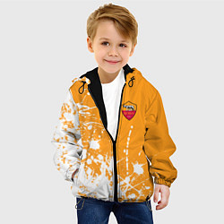 Куртка с капюшоном детская Roma маленькое лого краска, цвет: 3D-черный — фото 2