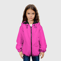 Куртка с капюшоном детская Яркий розовый из фильма Барби, цвет: 3D-черный — фото 2