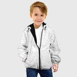Куртка с капюшоном детская Белые чайкив полете, цвет: 3D-черный — фото 2