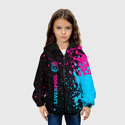 Куртка с капюшоном детская Liverpool Neon Gradient, цвет: 3D-черный — фото 2