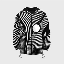Куртка с капюшоном детская Geometric vanguard composition Fashion trend, цвет: 3D-черный
