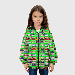 Куртка с капюшоном детская VINTAGE AUDIO CASSETTES, цвет: 3D-черный — фото 2