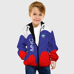 Куртка с капюшоном детская МЧС - флаг России, цвет: 3D-черный — фото 2