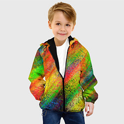 Куртка с капюшоном детская Rainbow inclusions, цвет: 3D-черный — фото 2