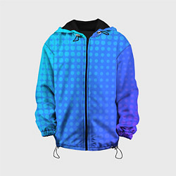 Куртка с капюшоном детская Blue gradient, цвет: 3D-черный