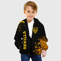 Куртка с капюшоном детская Sevilla - Gold Gradient, цвет: 3D-черный — фото 2