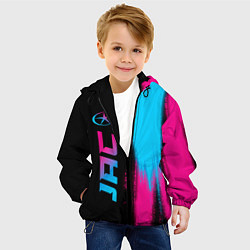 Куртка с капюшоном детская JAC - neon gradient: по-вертикали, цвет: 3D-черный — фото 2