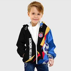 Куртка с капюшоном детская Bayern munchen Sport - цветные геометрии, цвет: 3D-белый — фото 2