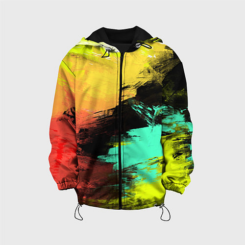Детская куртка Яркий красочный гранж / 3D-Черный – фото 1