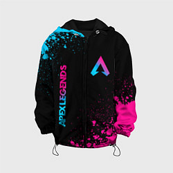 Куртка с капюшоном детская Apex Legends - neon gradient: символ и надпись вер, цвет: 3D-черный