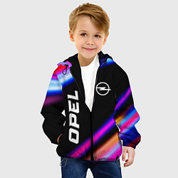 Куртка с капюшоном детская Opel speed lights, цвет: 3D-черный — фото 2