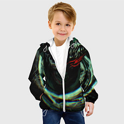 Куртка с капюшоном детская Берсерк Гатс В Плаще, цвет: 3D-белый — фото 2