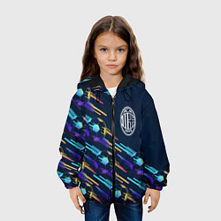 Куртка с капюшоном детская AC Milan градиентные мячи, цвет: 3D-черный — фото 2