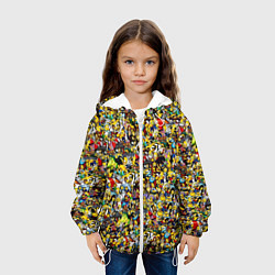 Куртка с капюшоном детская Симпсоны все Герои, цвет: 3D-белый — фото 2