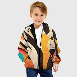 Куртка с капюшоном детская Сафари узоры, цвет: 3D-черный — фото 2
