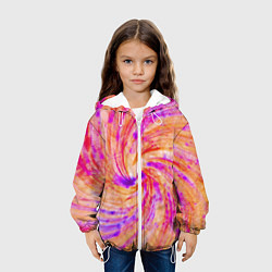 Куртка с капюшоном детская Color swirls, цвет: 3D-белый — фото 2