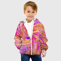 Куртка с капюшоном детская Color swirls, цвет: 3D-белый — фото 2