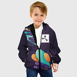 Куртка с капюшоном детская Rust graffity splash, цвет: 3D-черный — фото 2