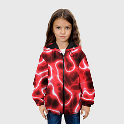 Куртка с капюшоном детская Огненный камуфляж, цвет: 3D-черный — фото 2