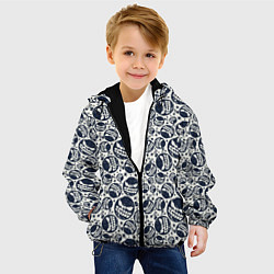 Куртка с капюшоном детская Смайл с зубами, цвет: 3D-черный — фото 2
