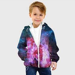 Куртка с капюшоном детская Астрономия - вселенная, цвет: 3D-белый — фото 2