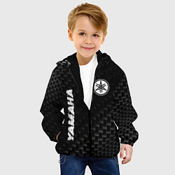 Куртка с капюшоном детская Yamaha карбоновый фон, цвет: 3D-черный — фото 2