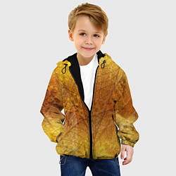 Куртка с капюшоном детская Осенний узор, цвет: 3D-черный — фото 2