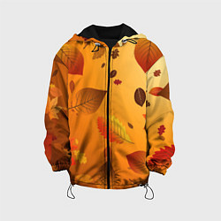 Куртка с капюшоном детская Осенний тёплый ветер, цвет: 3D-черный