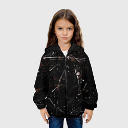 Куртка с капюшоном детская Малярные пятна, цвет: 3D-черный — фото 2