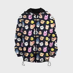 Куртка с капюшоном детская Skzoo pattern, цвет: 3D-черный