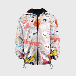 Куртка с капюшоном детская Skzoo Jinniret pattern cartoon avatar, цвет: 3D-черный