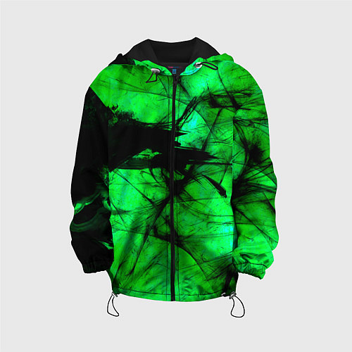 Детская куртка Зеленый фантом / 3D-Черный – фото 1