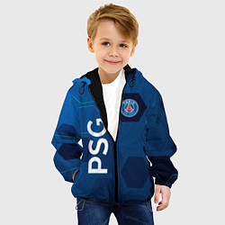 Куртка с капюшоном детская PSG абстракция, цвет: 3D-черный — фото 2